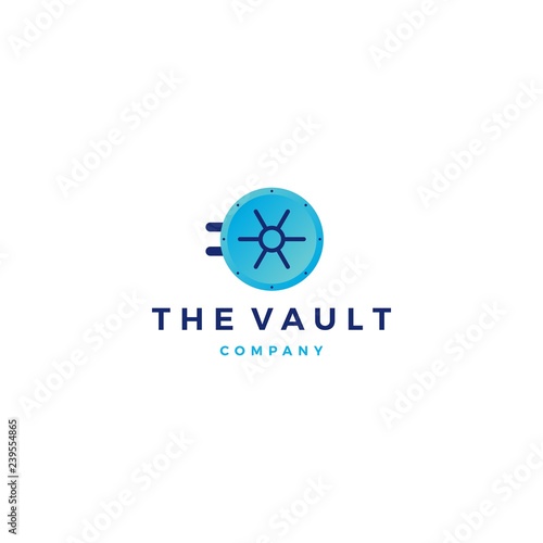 vault logo door vector icon illustration