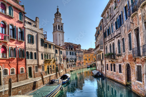 Canal and church tower in  Venice, Italy © Jan Kranendonk