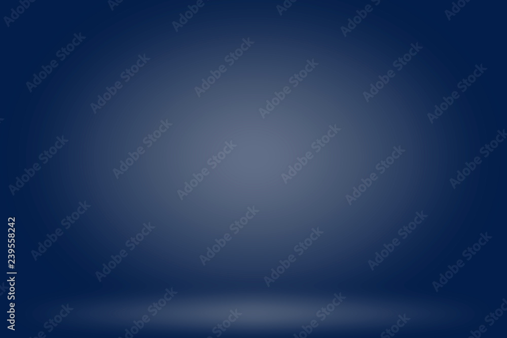 Blue backdrop in empty room 3d. Background - Illustration