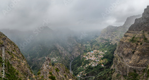 Panoramic View Of Nuns Valley (Curral das Freiras), Situated In The Municipality Of Câmara de Lobos, Madeira, Portugal.