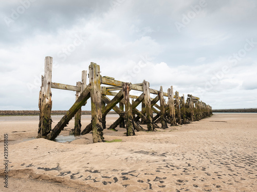 The Derelict North Jetty Exposed At Low Tide, Amble, Northumberland