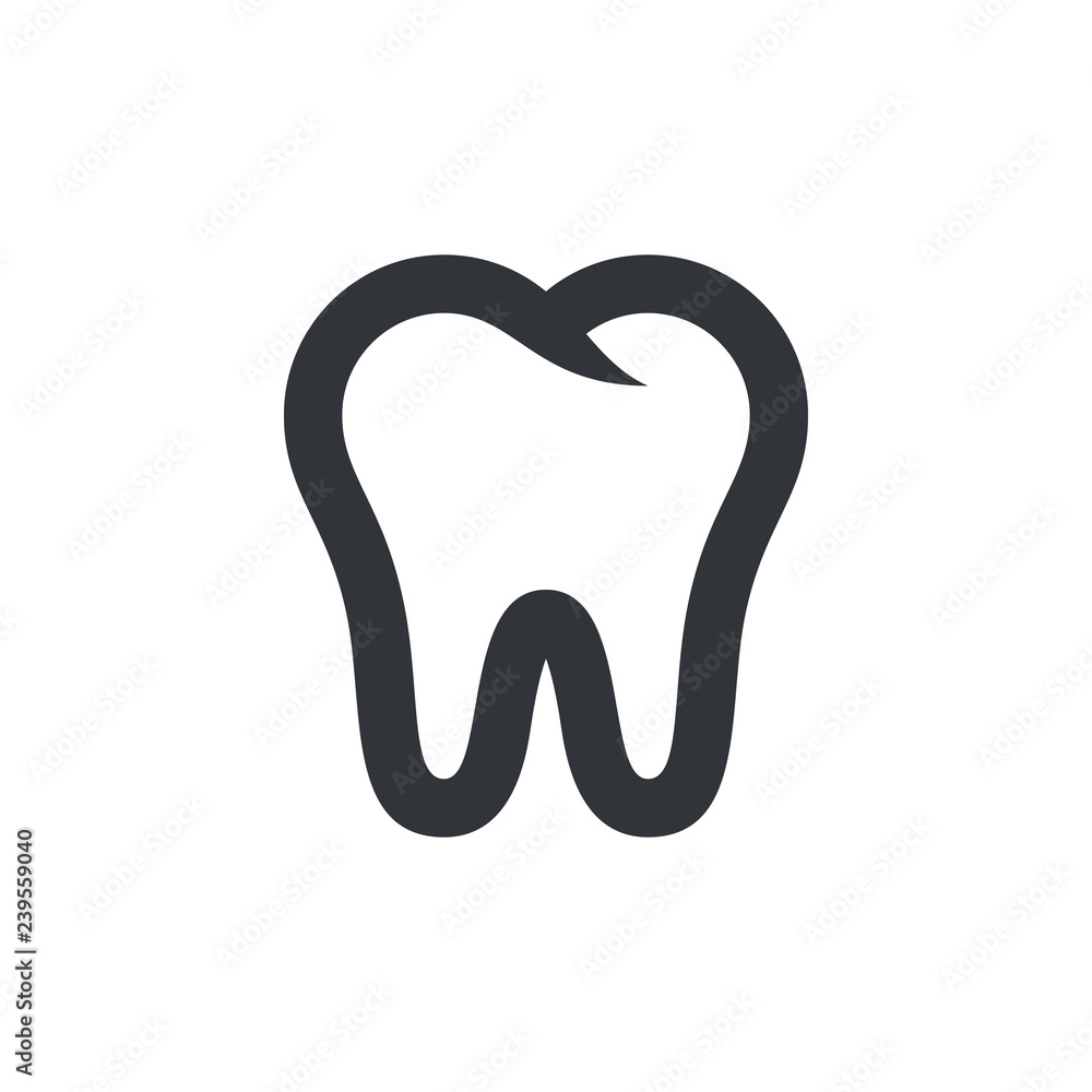 Tooth icon. Tooth symbol, pictogram. Vector isolated icon Tooth icon. Tooth symbol, pictogram. Vector isolated icon