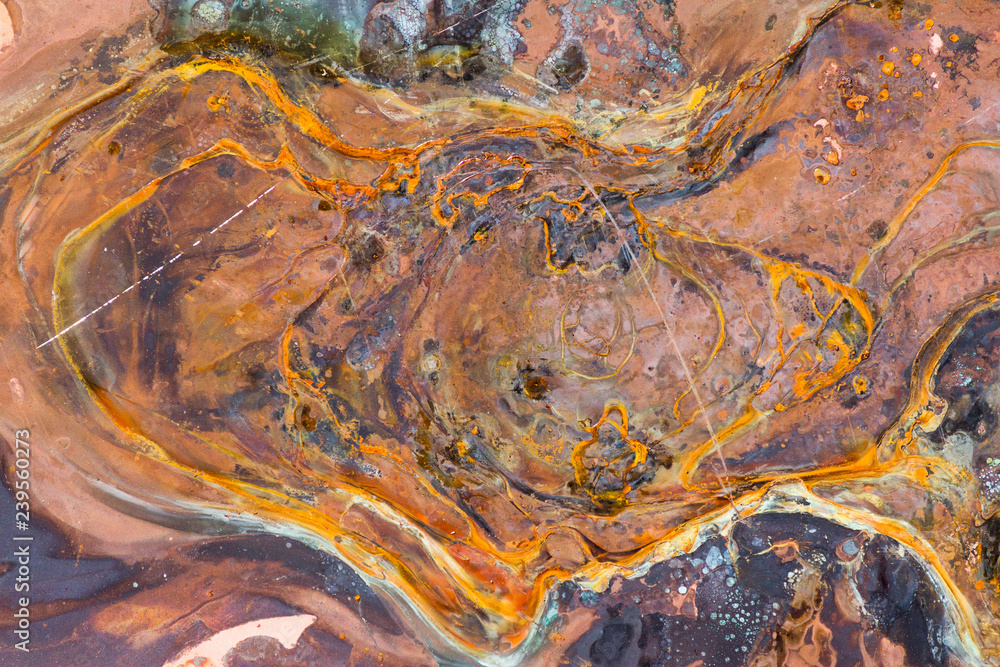 Abstract corrosion texture on the copper-plated steel sheet Abstract corrosion texture on the copper-plated steel sheet