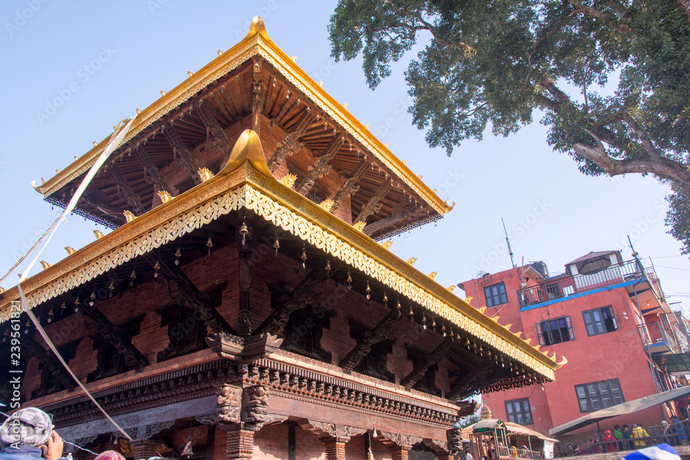 Newly reconstructed golden Manakamana temple - Dec 2018 Newly reconstructed golden Manakamana temple - Dec 2018
