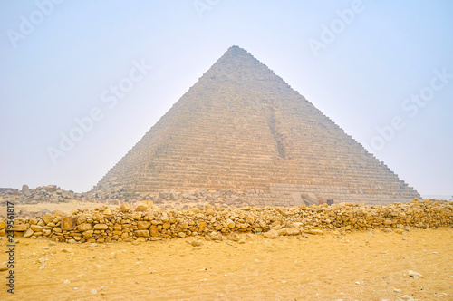 The small Pyramid of Menkaure in Giza, Egypt