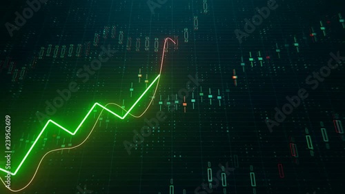 Increasing forex chart animation