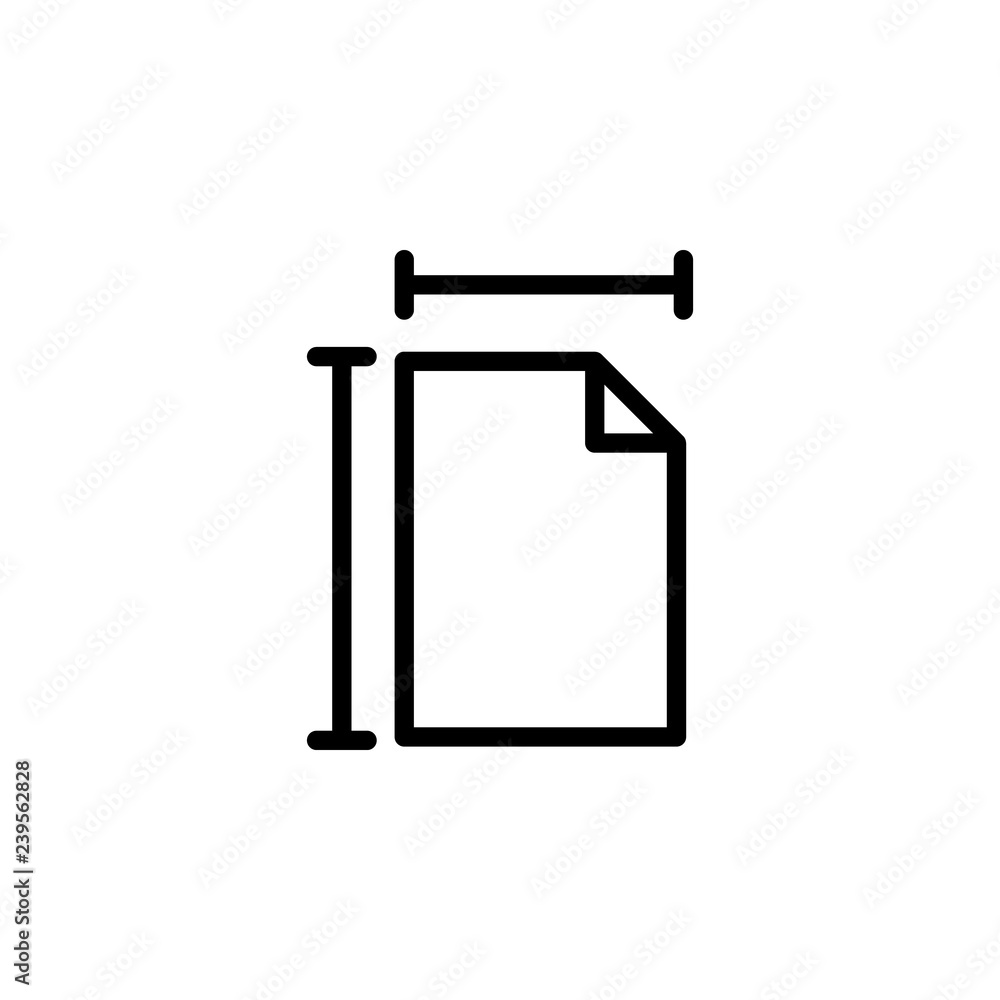 size page icon. Can be used for web, logo, mobile app, UI, UX