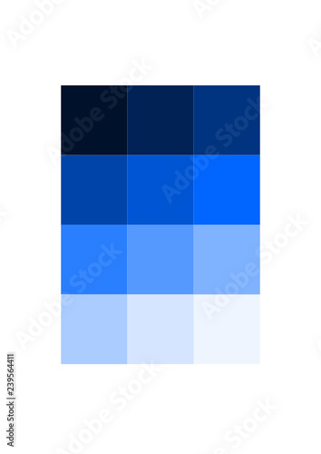 carrées de nuances de bleus