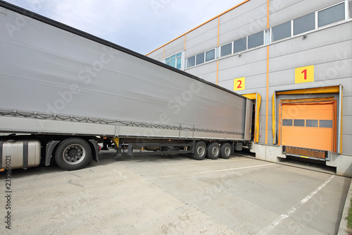 Trailer Warehouse Cargo Door © markobe