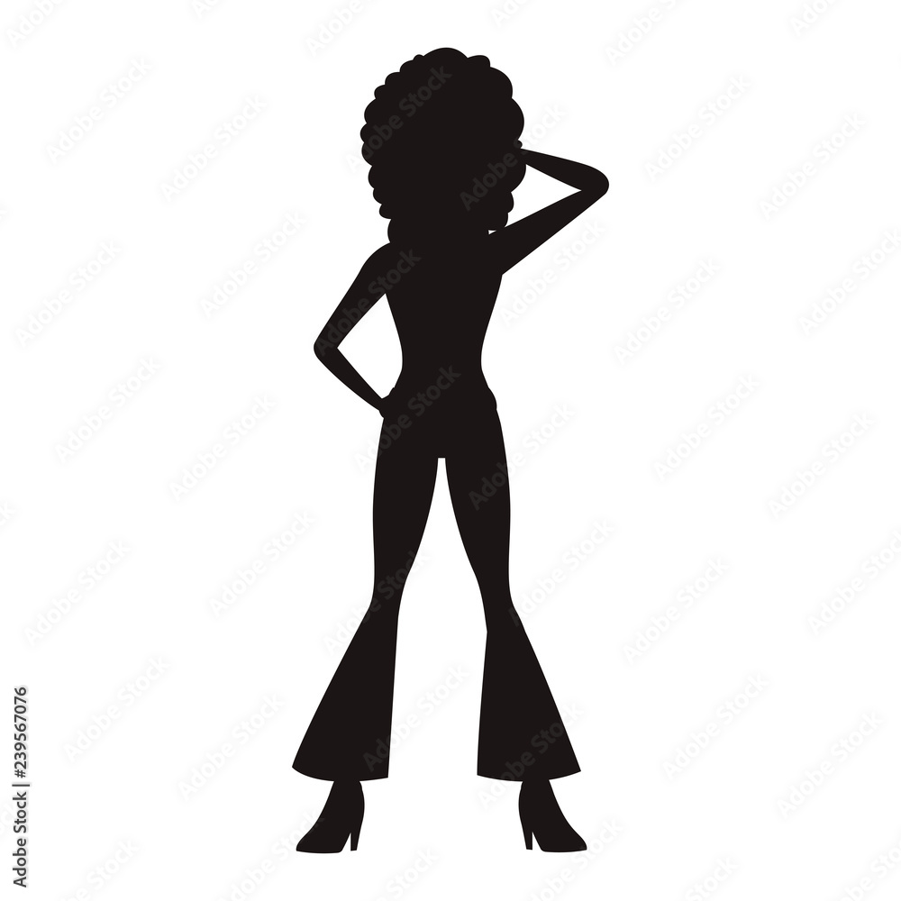 Disco woman silhouette Disco woman silhouette