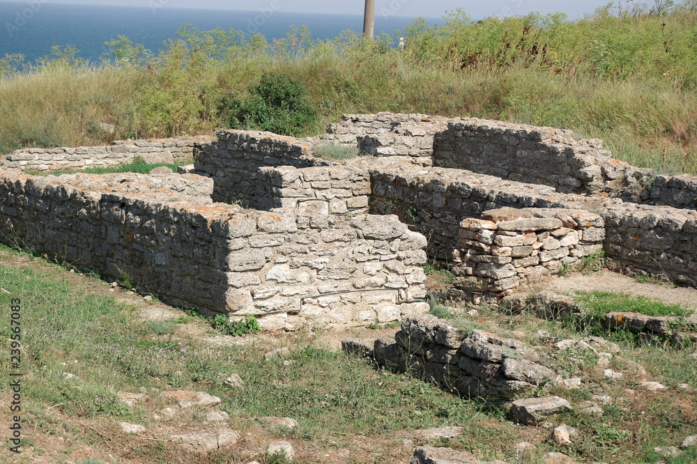 remains of the fortress at Cape Kaliakra, Bulgaria