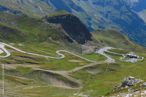 Mountain snake road in Austria