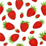 Big red strawberries background
