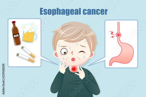 old man suffer sore throat