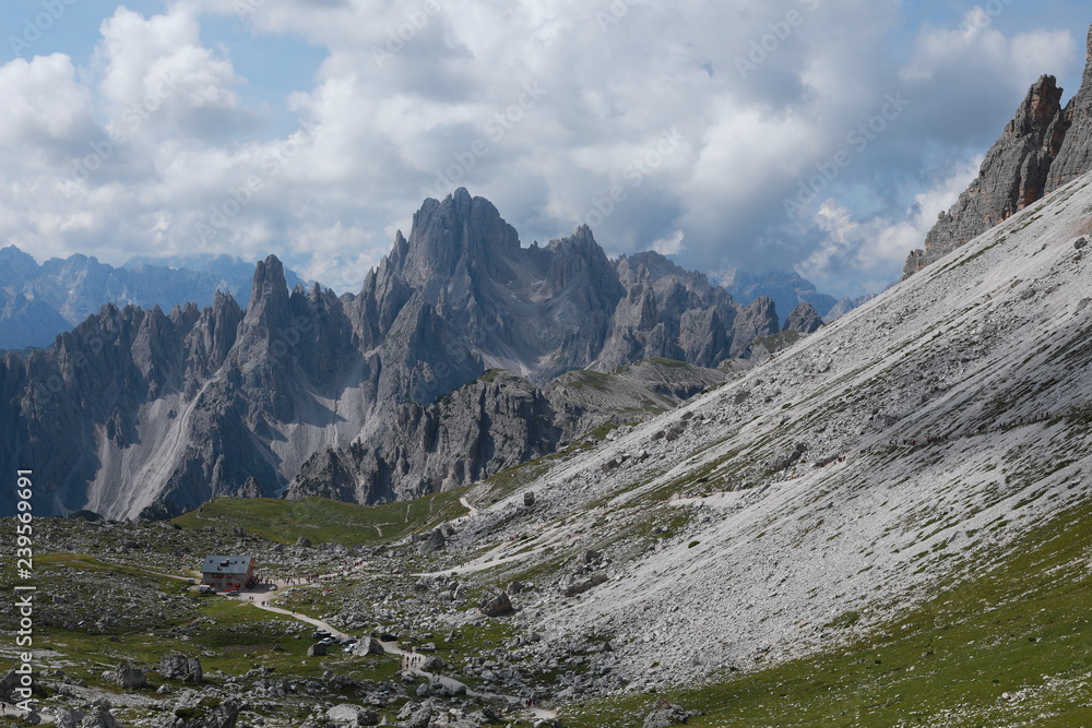 Panorama of high Alps in Italy
