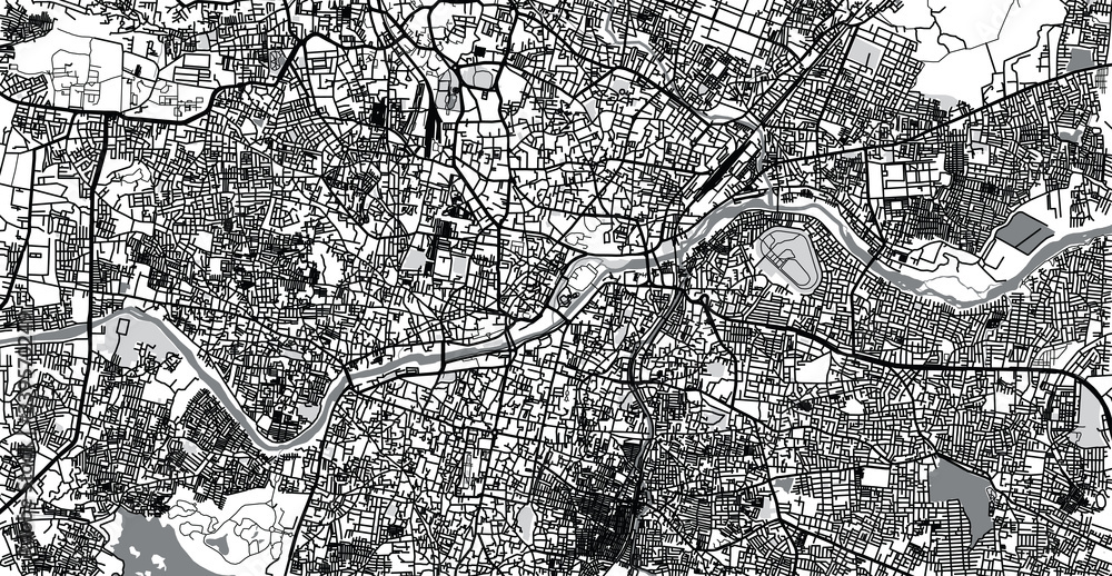 Fototapeta premium Urban vector city map of Hyderabad, India