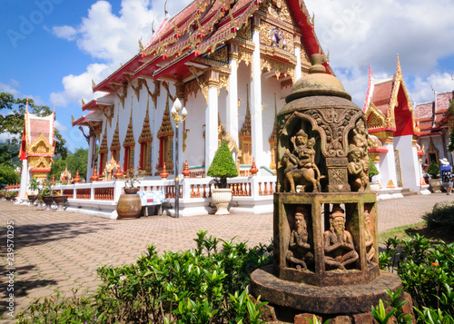 Wat Chalong is the most beautiful Buddhist temple of the Kingdom of Thailand. photo