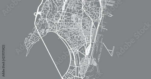 Canvas Print Urban vector city map of Mumbai, India