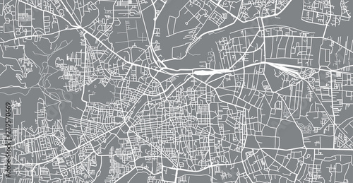 Urban vector city map of pune, India