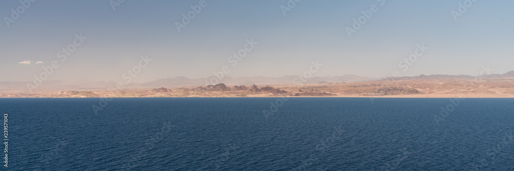 desert coast seen from the sea