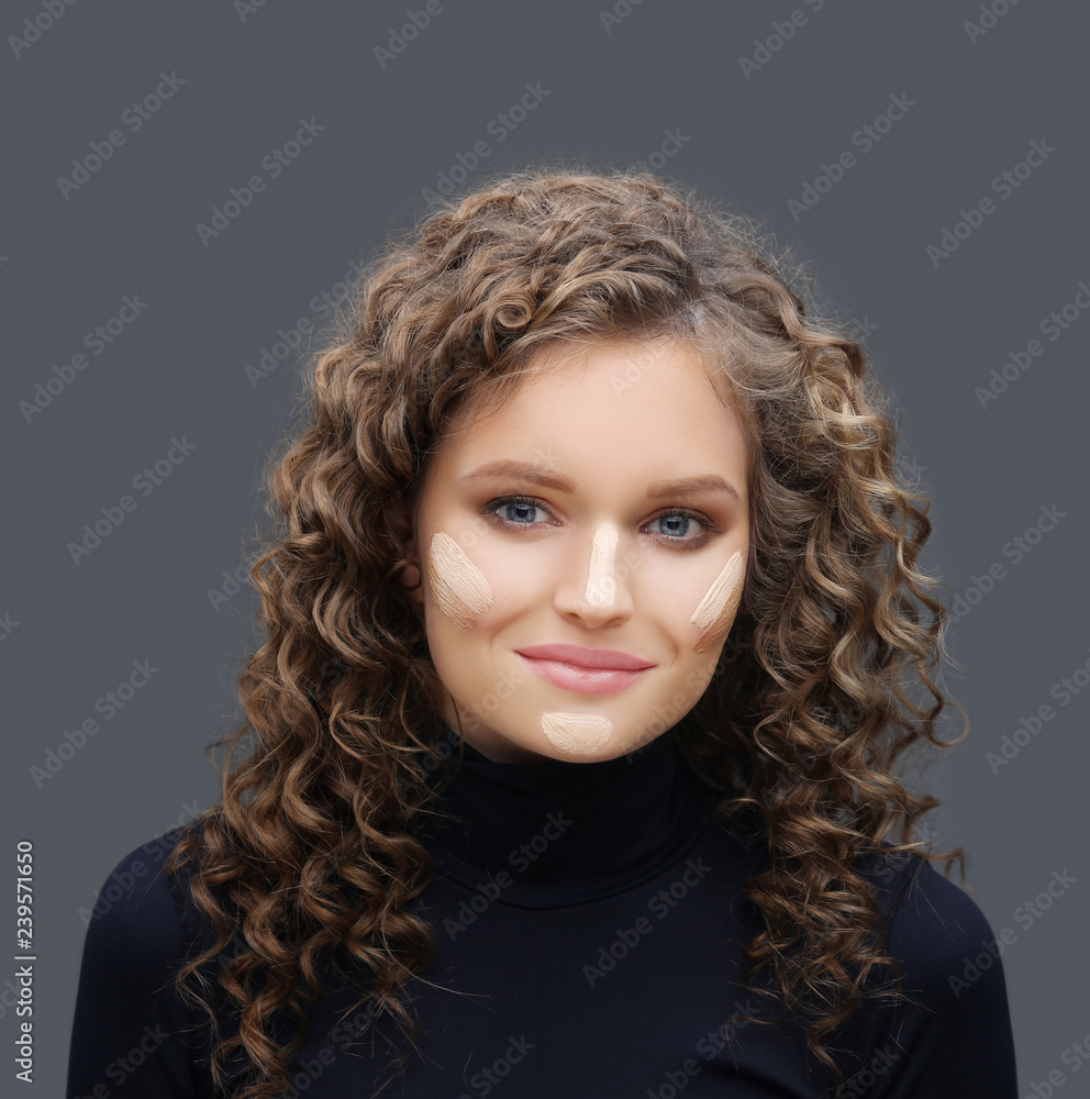 Contouring.Make up woman face. Contour and highlight makeup Contouring.Make up woman face. Contour and highlight makeup