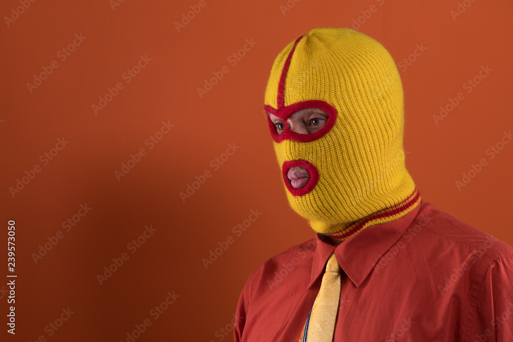 portrait of a man in balaclava portrait of a man in balaclava