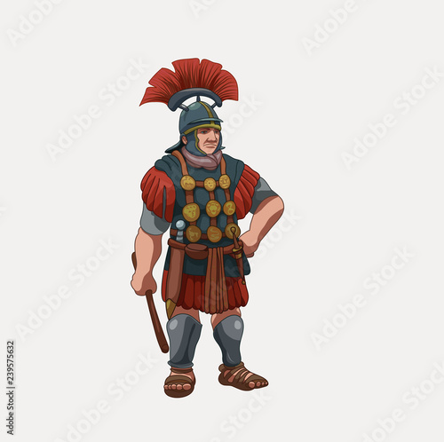 Centurion of the Roman Legion vector illustration.