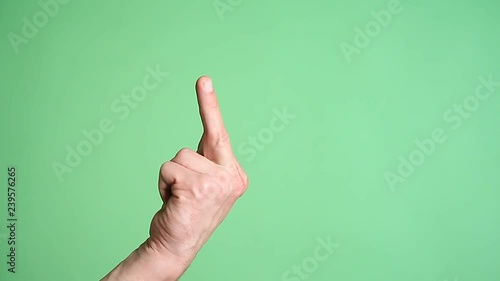 hand gesture meaning in western cultures Fuck you or fuck off isolated green screen
