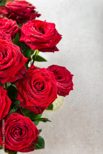 Bunch of Red Roses for St Valentines Day