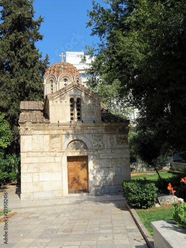 Europe, Greece,Athens, old Christian chapel in one of the parks of the city