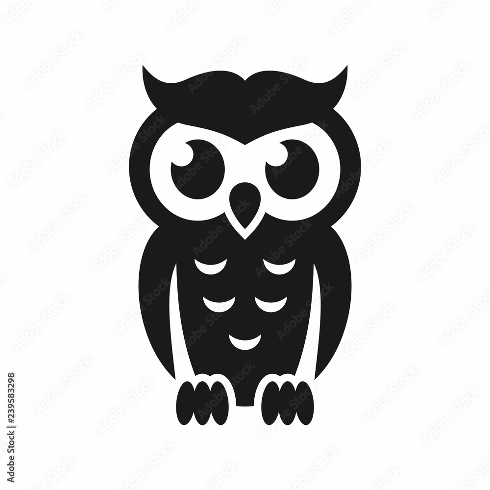 Fototapeta premium Owl vector icon