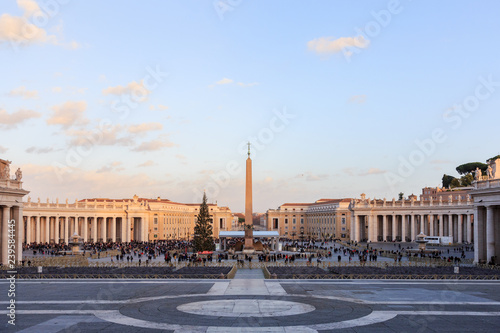 VATICAN, ROME - DECEMBER 09, 2019: Christmas tree in St. Peter's Square, editorial