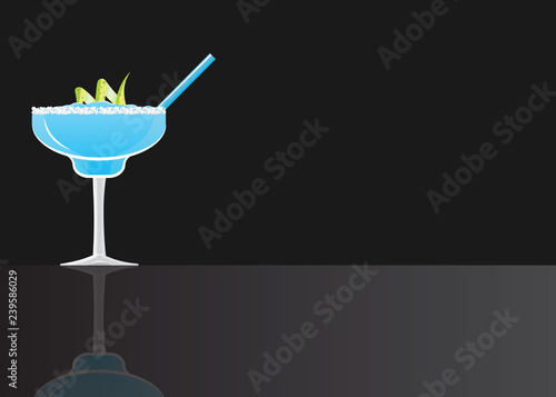Margarita blue curacao cocktail