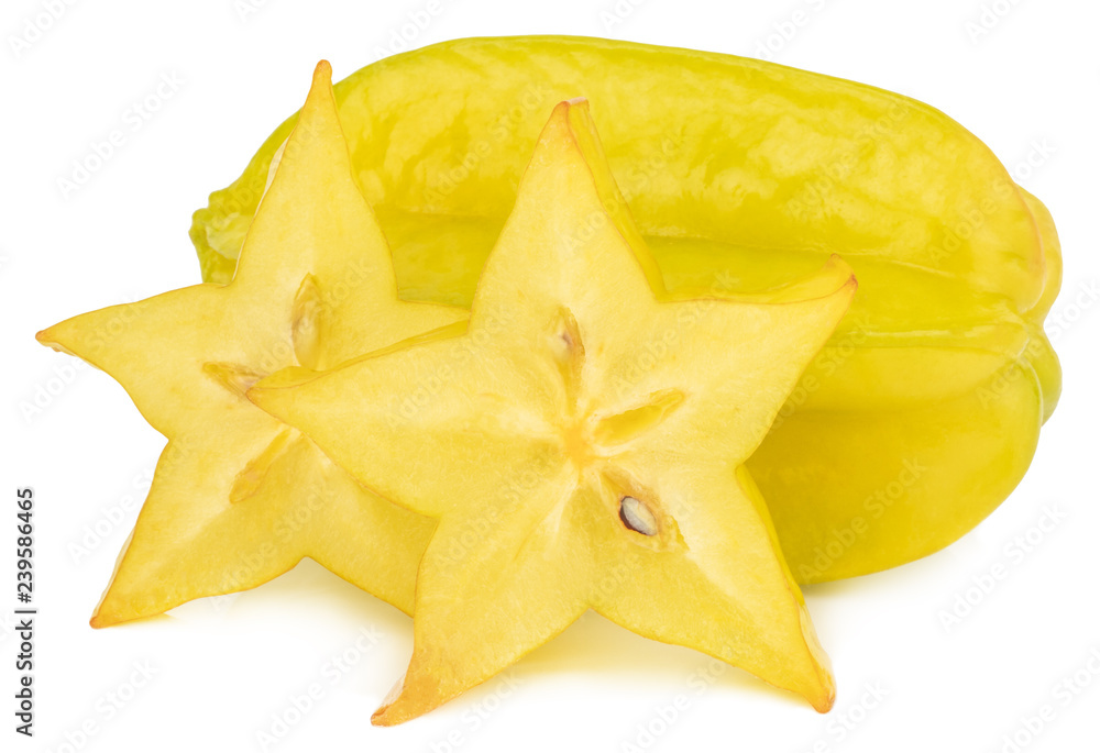 star fruit carambola or star apple ( starfruit ) isolated on white background with clipping path star fruit carambola or star apple ( starfruit ) isolated on white background with clipping path