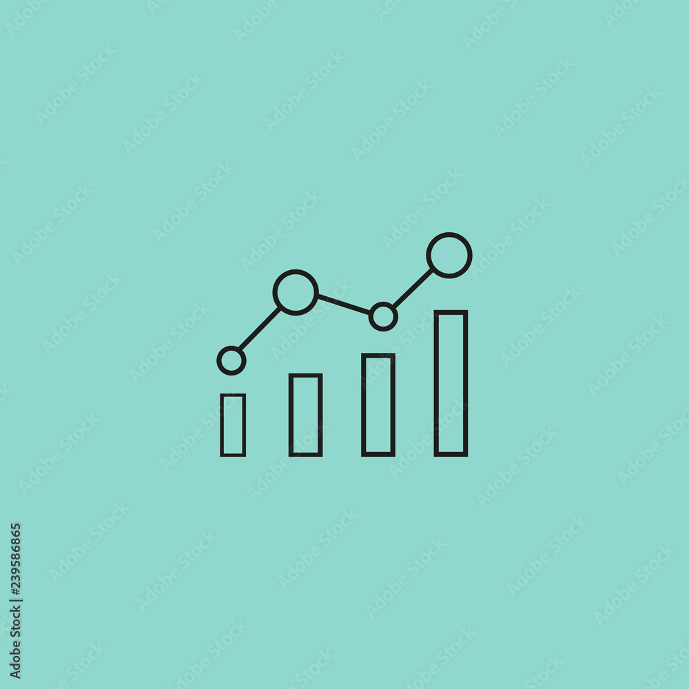 graph icon. simple outline graph vector icon isolated on modern background graph icon. simple outline graph vector icon isolated on modern background