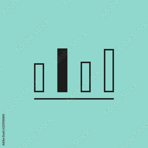 graph icon. simple outline graph vector icon isolated on modern background