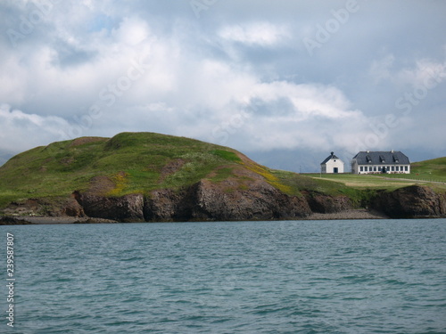 Videy Island - view from Faxa Bay (Reykjavik, Iceland) photo