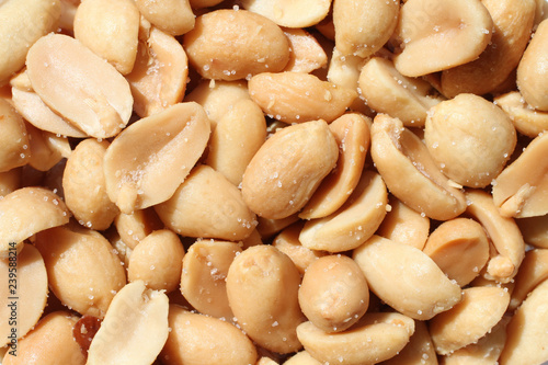 Food background - salted roasted peanuts