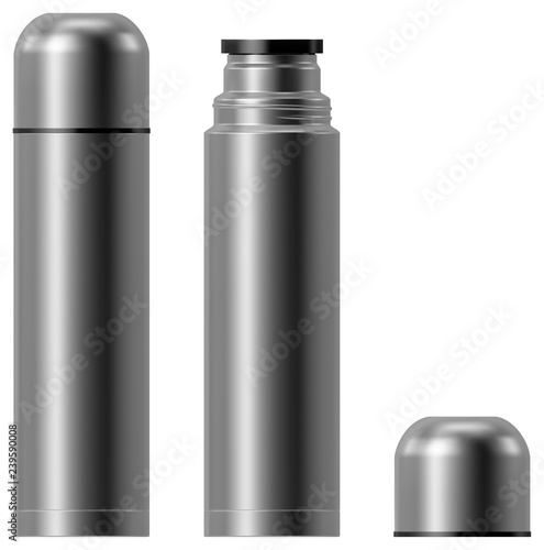 Metal vacuum thermos flask