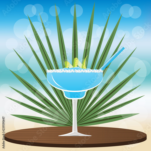 Margarita blue curacao cocktail