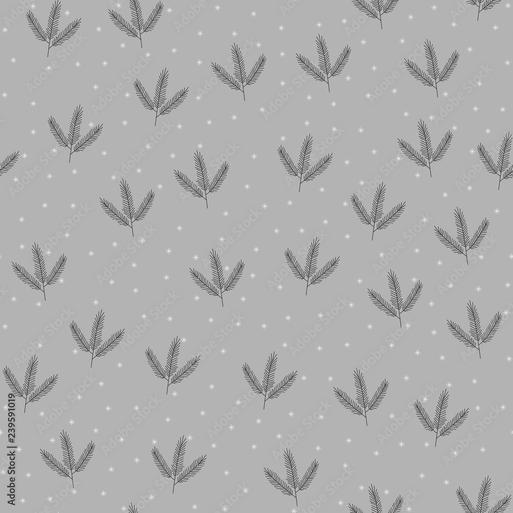 Fototapeta premium Seamless Christmas and New Years pattern. Winter and Christmas elements. Wrap for gifts.