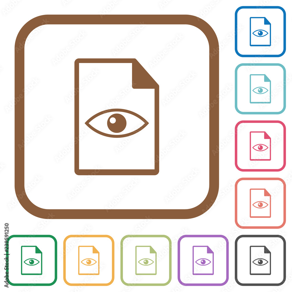File preview simple icons File preview simple icons