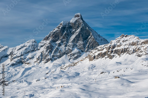 Matternhorn mountain from Cervinia s ski slopes