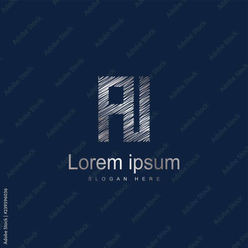 Initial Letter AI Logo Template Vector Design Initial Letter AI Logo Template Vector Design
