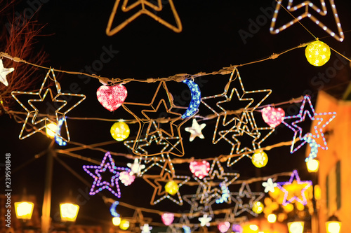 Christmas decoration lights to illuminate the night