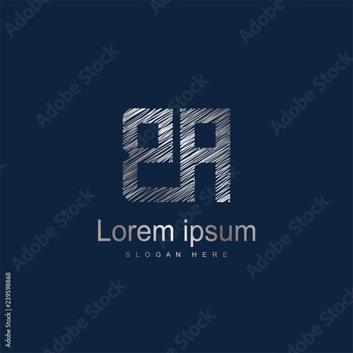 Initial Letter BA Logo Template Vector Design