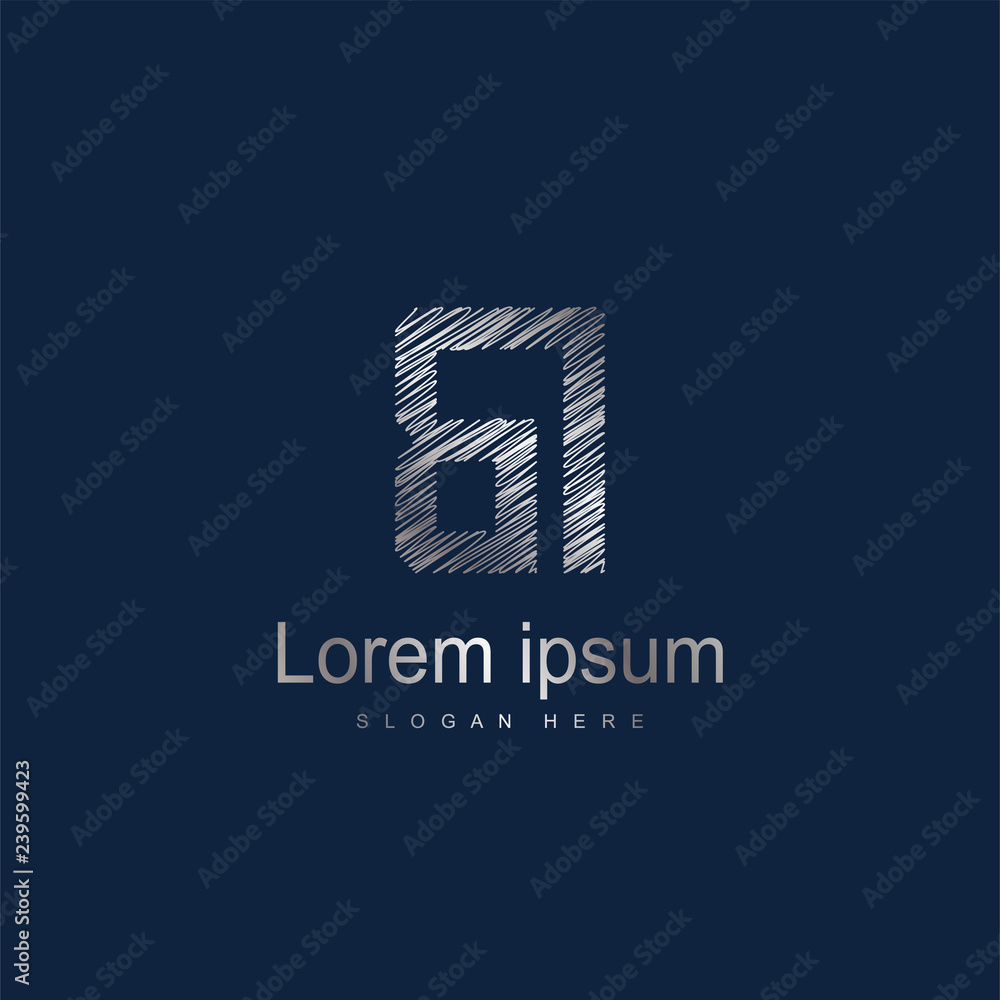 Obraz premium Initial Letter BI Logo Template Vector Design