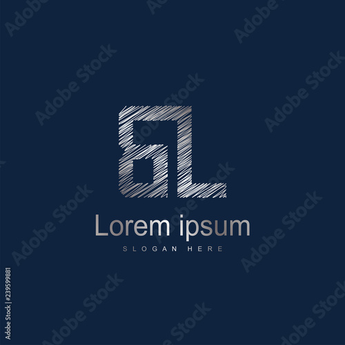 Initial Letter BL Logo Template Vector Design photo