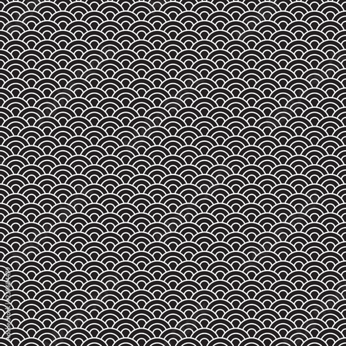 Seamless Art Deco scallop pattern background