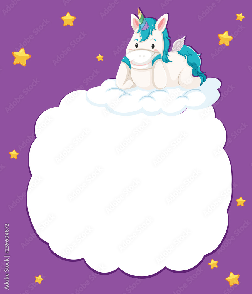A cute unicorn template